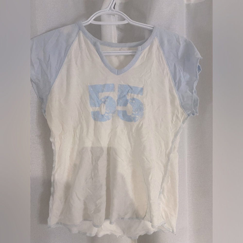 Y2K number baby tee